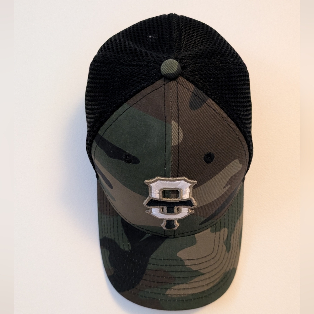 Camouflage Trucker Hat with Embroidered Logo